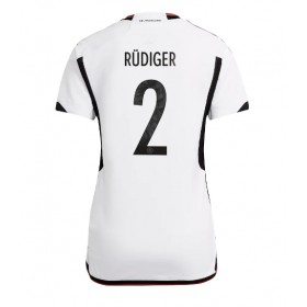 Tyskland Antonio Rudiger #2 Hemmakläder Dam VM 2022 Kortärmad